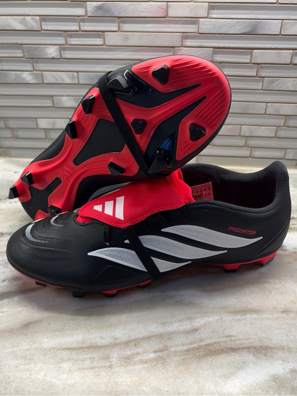 Adidas Predator PRO Fold-Over Tongue Firm Ground Soccer Cleats Black US 11M 12W